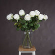 Shades 4 Seasons White Rose Single Stem Flower WHITE PLASTIC Shades 4 Seasons