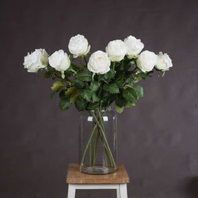 Shades 4 Seasons White Rose Single Stem Flower WHITE PLASTIC Shades 4 Seasons
