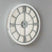 Shades 4 Seasons White Wall Clock with Rustic Roman Numerals WHITE METAL Shades 4 Seasons