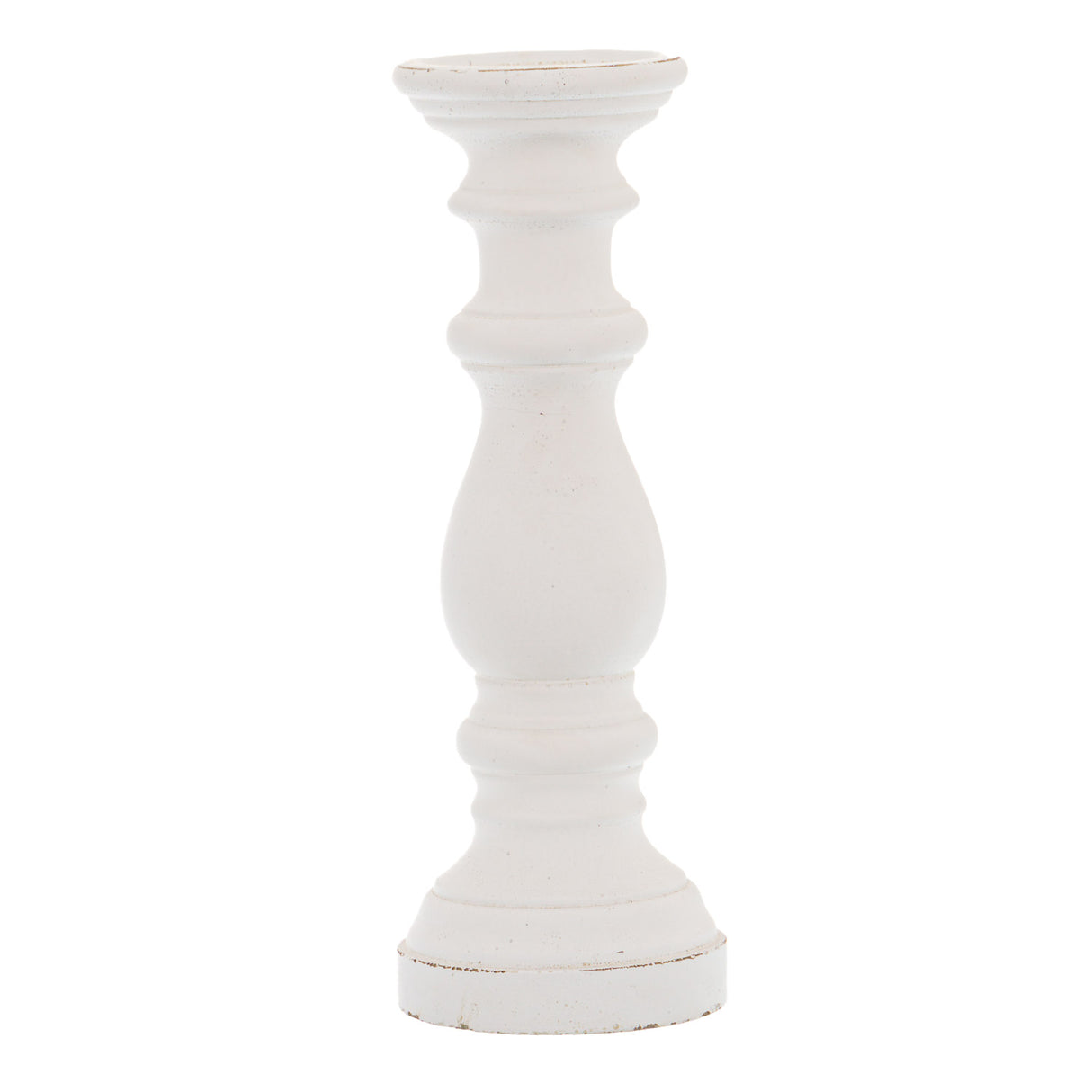 Matt White Ceramic Column Candle Holder WHITE CERAMIC Shades 4 Seasons