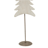 Whitewashed Tall Tree Christmas decoration with rustic finish for festive home decor