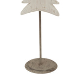 Whitewashed Tall Tree Decoration on Stand for Festive Christmas Room Decor