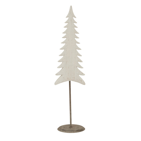 Whitewashed Tall Tree decoration perfect for enhancing festive Christmas room decor