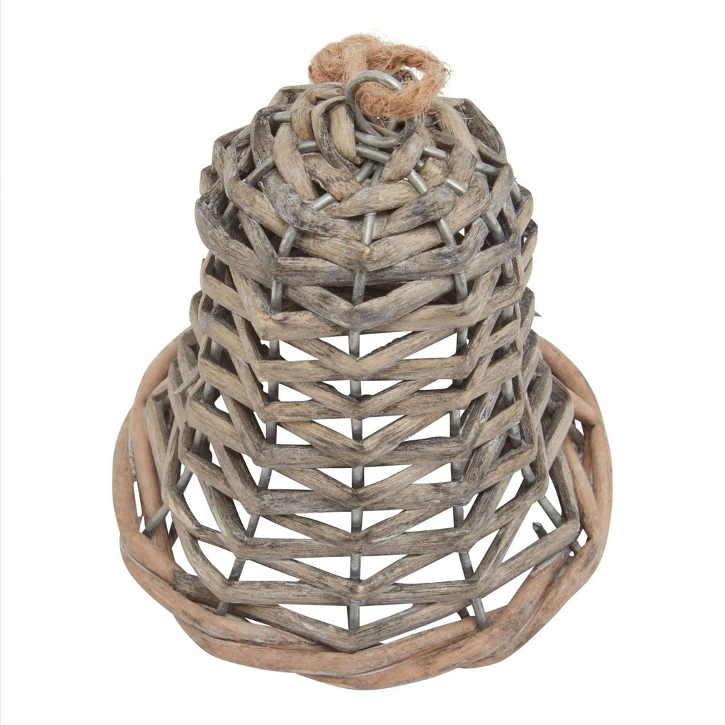 The Noel Collection Small Wicker Bell Decoration Shades 4 Seasons