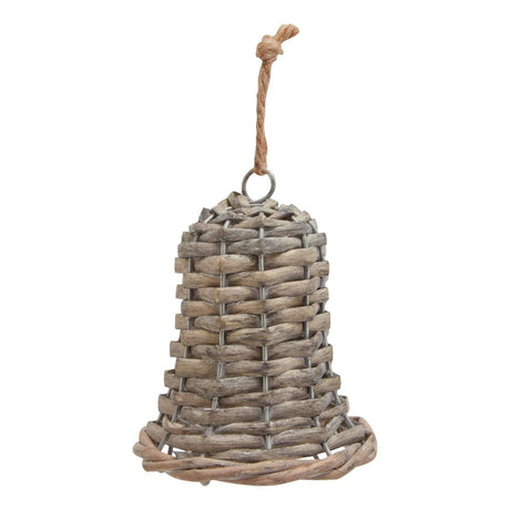 The Noel Collection Small Wicker Bell Decoration BROWN WICKER Shades 4 Seasons