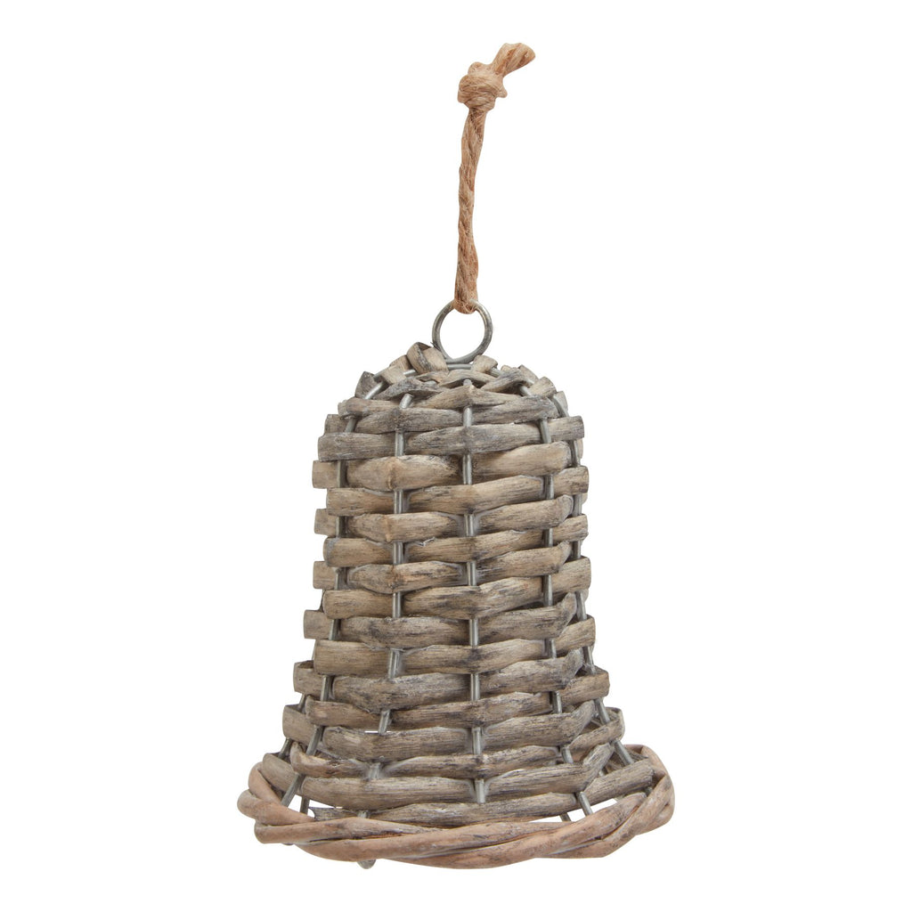 The Noel Collection Small Wicker Bell Decoration BROWN WICKER Shades 4 Seasons