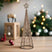 Small LED Wicker Christmas Tree With Star BROWN WICKER Shades 4 Seasons