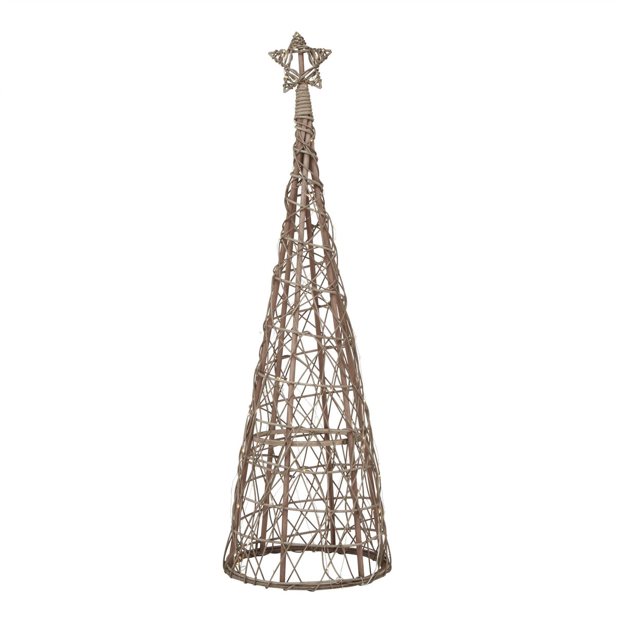LED Wicker Christmas Tree With Star Shades 4 Seasons