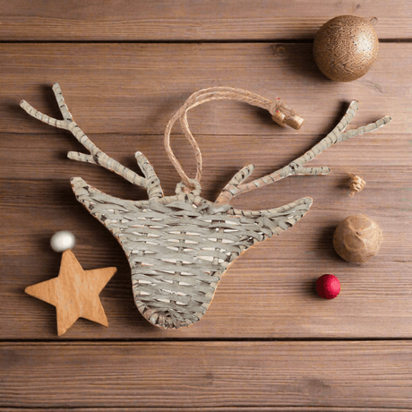 The Noel Collection Wicker Hanging Reindeer Shades 4 Seasons