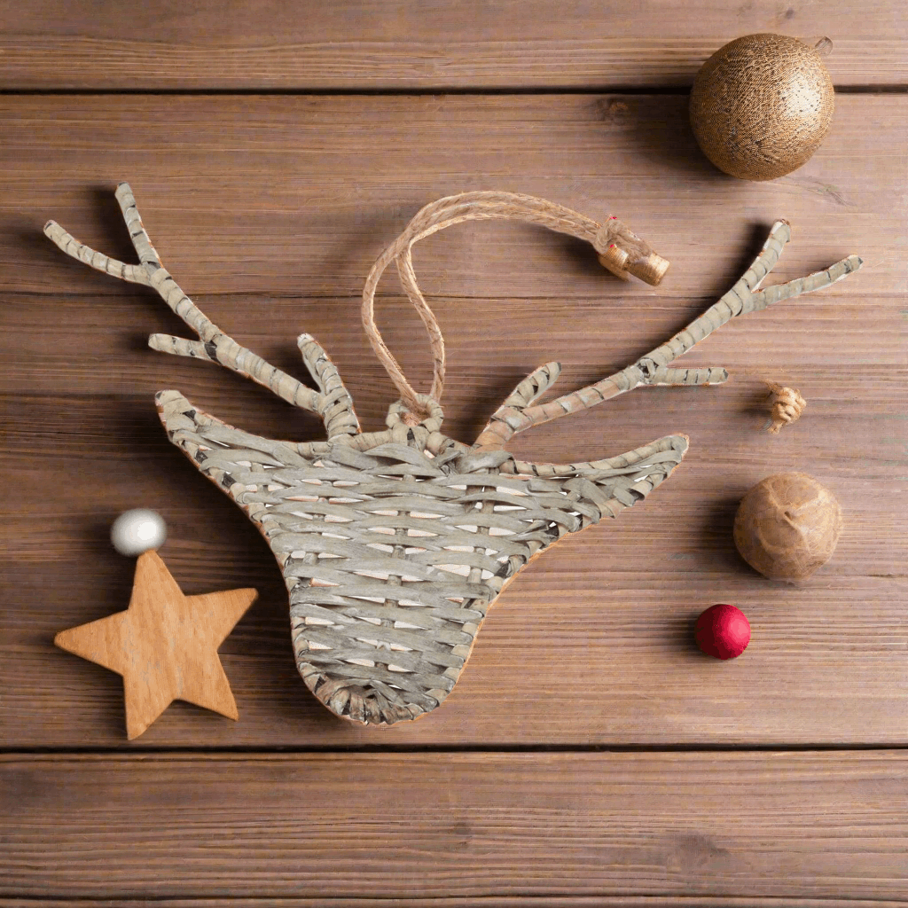 The Noel Collection Wicker Hanging Reindeer Shades 4 Seasons