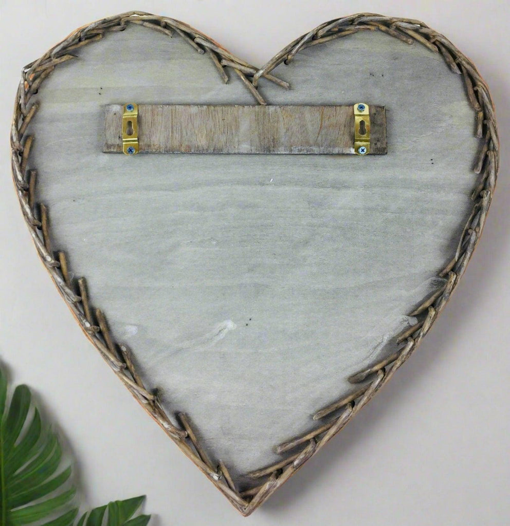 Wicker Heart Shelf Unit 52cm Geko Products