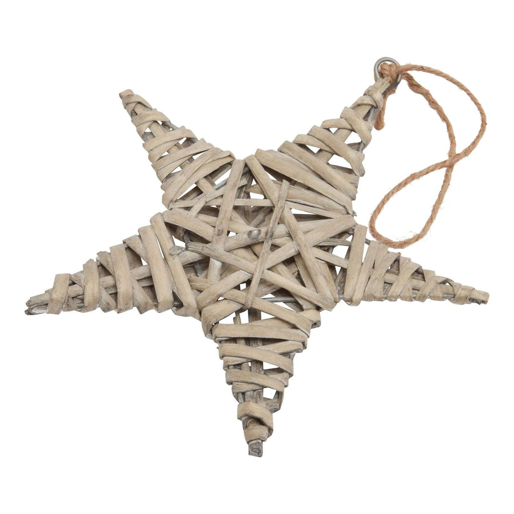 The Noel Collection Medium Wicker Star Decoration Shades 4 Seasons