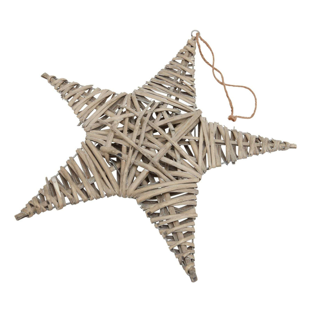 The Noel Collection Large Wicker Star Decoration Shades 4 Seasons