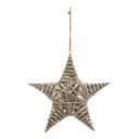 The Noel Collection Large Wicker Star Decoration BROWN WICKER Shades 4 Seasons