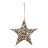 The Noel Collection Large Wicker Star Decoration BROWN WICKER Shades 4 Seasons