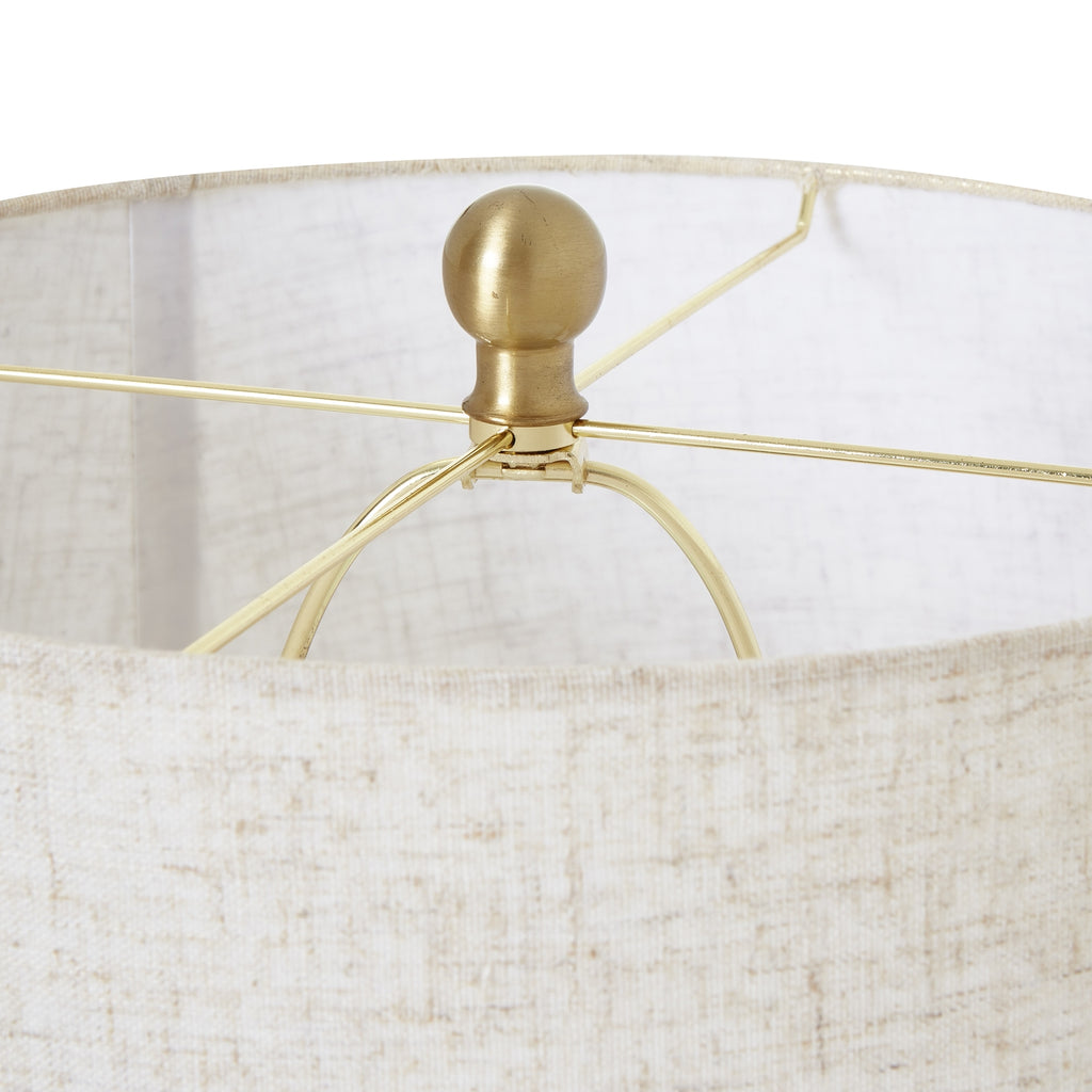 White Wash Bulbous Wicker Table Lamp With Linen Shade Shades 4 Seasons