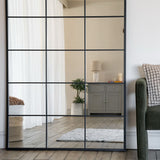 Jobu Home Window Mirror with Grid Design for Stylish Home Decor and Light Enhancement