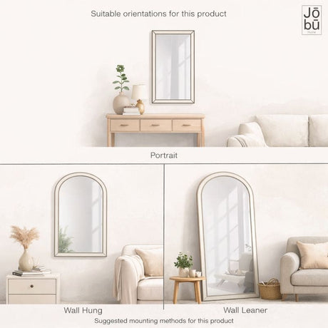 Stylish Jobu Home Window Mirror in various orientations, ideal for any living space