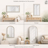 Stylish Jobu Home Window Mirror in various orientations for versatile decor options