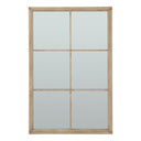 Shades 4 Seasons Window Mirror - Stylish Wall Decor BROWN WOOD Shades 4 Seasons