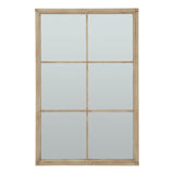 Shades 4 Seasons Window Mirror - Stylish Wall Decor BROWN WOOD Shades 4 Seasons
