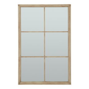 Shades 4 Seasons Window Mirror - Stylish Wall Decor BROWN WOOD Shades 4 Seasons