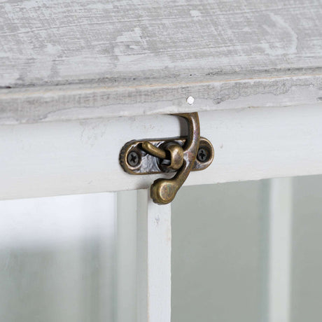 Set Of 3 White Window Style Lanterns With Open Top Shades 4 Seasons