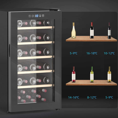 HOMCOM 41 Bottle Wine Cooler Fridge, Freestanding Wine Refrigerator HOMCOM