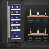 Wise Galleria Wine Fridge with adjustable shelves and LED lighting for perfect wine storage