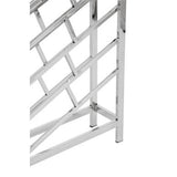Orsina modern Wine Rack with a sleek chrome finish and geometric design for stylish storage