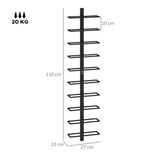 Wise Galleria vertical Wine Rack with 10 sturdy shelves for efficient wine storage and display