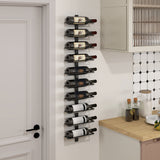 Wise Galleria Wall-Mounted Wine Rack for Efficient Storage of Wine Bottles in Modern Kitchens