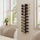 Stylish Wise Galleria wall-mounted wine rack holds multiple bottles for elegant wine display
