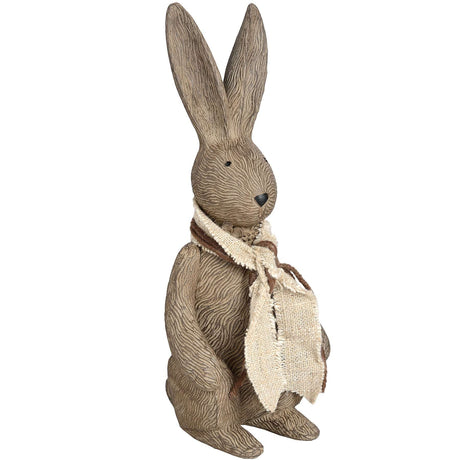 Shades 4 Seasons Winter Bunny Rabbit Figurine Ornament BROWN RESIN Shades 4 Seasons