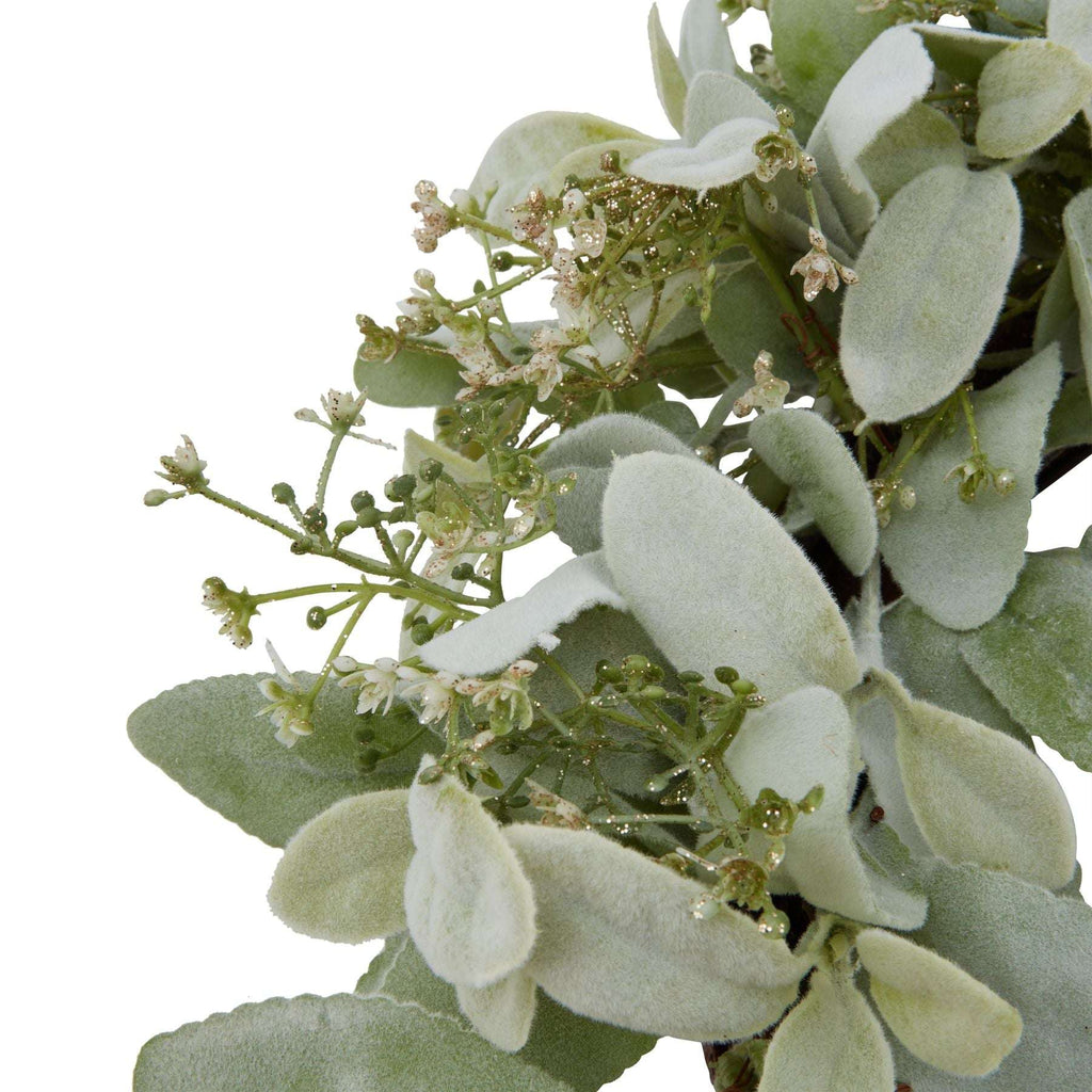Winter Wreath With Lambs Ear And Wax Flower Shades 4 Seasons