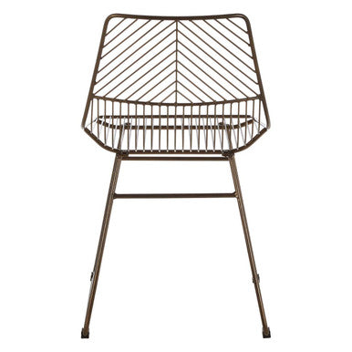 Orsina Wire Chair with a sleek design and geometric pattern suitable for modern dining spaces
