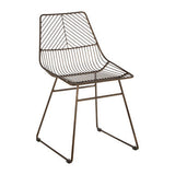 Orsina Wire Chair in sleek metal design, perfect for modern dining spaces