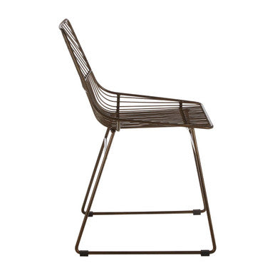 Orsina Wire Chair in sleek design with a modern metal frame, perfect for dining spaces