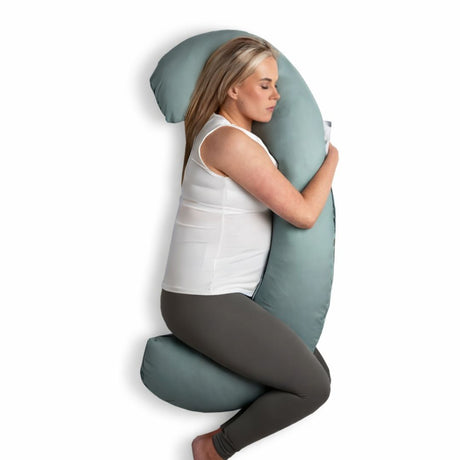 BellaMoon Body Pillow in Soft Mint Colour Providing Comfort for Side Sleepers