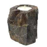 Petrified Wood Candle Holder - Single Low AW Dropship UK