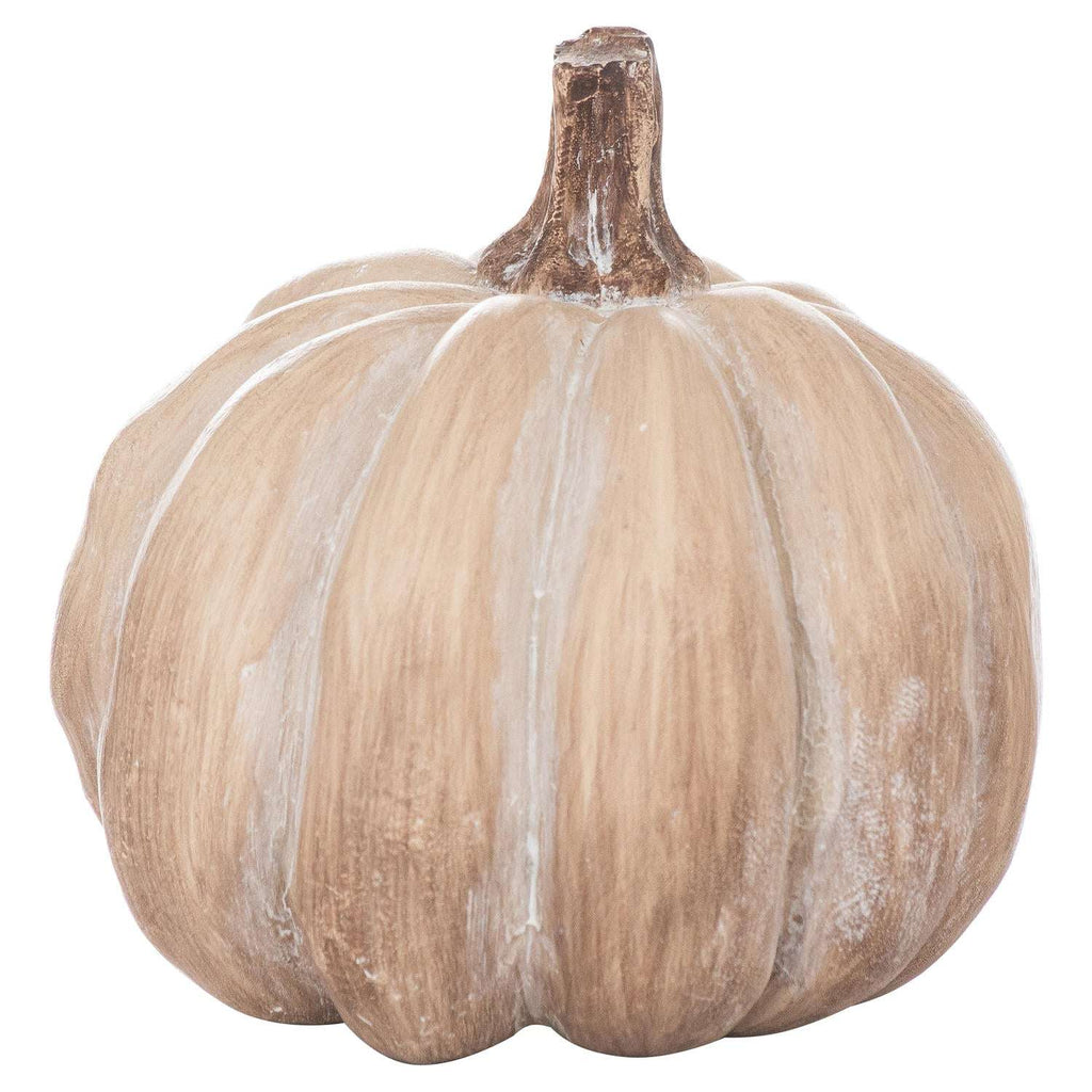 Set Of Six Carved Wood Effect Pumpkins GREY RESIN Shades 4 Seasons