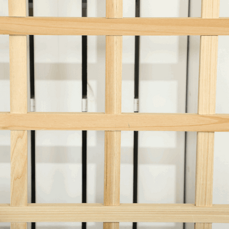 Outsunny Wooden Garden Planters with Trellis for Vine Climbing Plants, Natural Outsunny