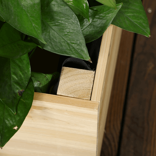 Outsunny Wooden Garden Planters with Trellis for Vine Climbing Plants, Natural Outsunny