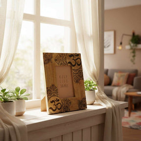 Med Mango Wood Picture Frame - Mandala - Black AW Dropship UK