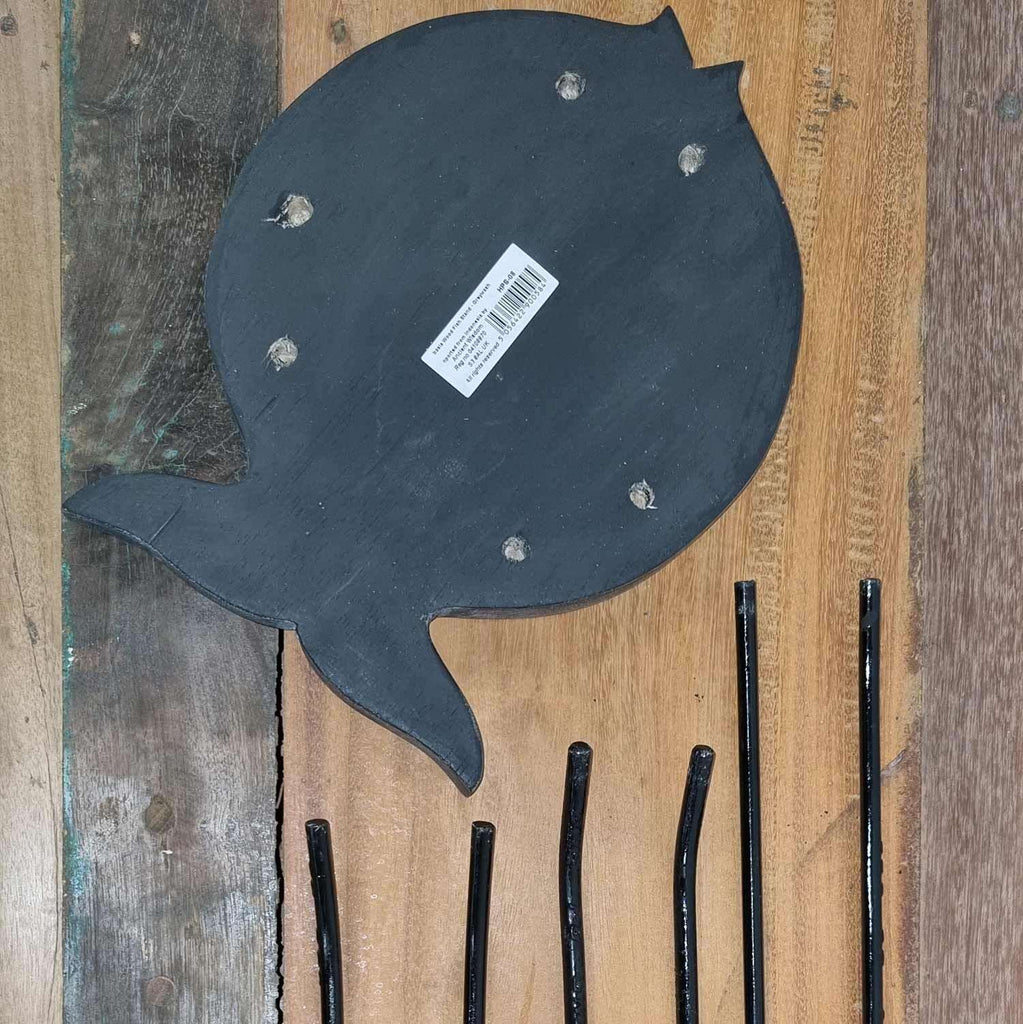 Albasia Wood Plant Stand - Terracotta & black detail AW Dropship UK