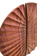 Orsina Wood Sculpture featuring intricate carved details and natural wood grain texture