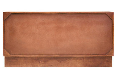 Siva Mango Wood Sideboard Natural Frame With Black Hammered Design Doors Orsina