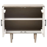 Satna Jute Black and White Design Mango Wood Sideboard Orsina