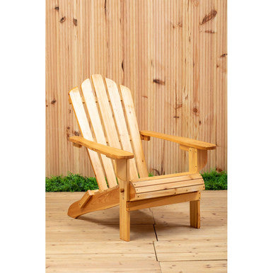 Orsina Wooden Chair with a Classic Adirondack Design for Outdoor Relaxation