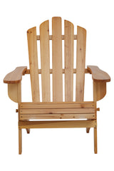 Orsina Wooden Adirondack Chair with Wide Armrests for Comfortable Outdoor Seating